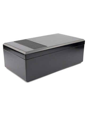CAJA EN ABS NEGRA 200X112X71mm CON AIREACION