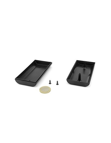 CAJA OVALADA ABS NEGRA 100X50X24mm DE MANO