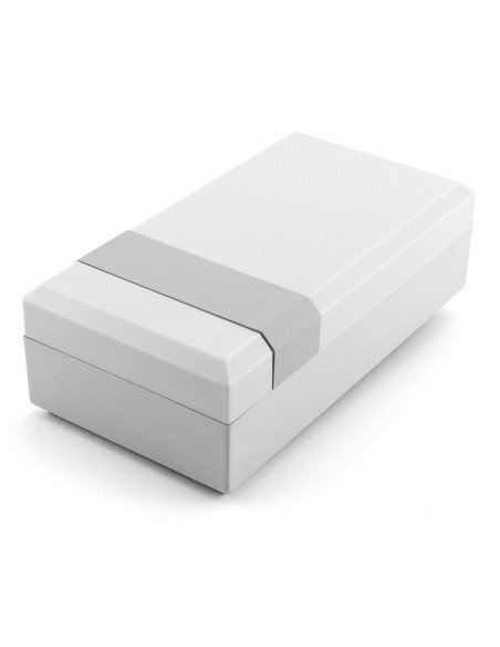 CAJA ABS GRIS 125x67x40mm CON TAPA & MIRILLA
