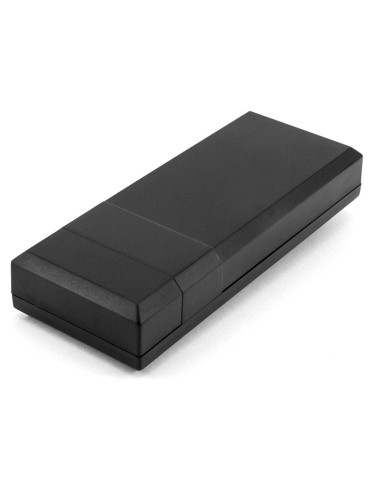 CAJA PLASTICO ABS NEGRA 128x51x24mm CON PORTAPILAS