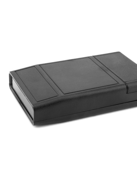 CAJA PLASTICO ABS NEGRA 106X61X22mm CON PORTAPILAS