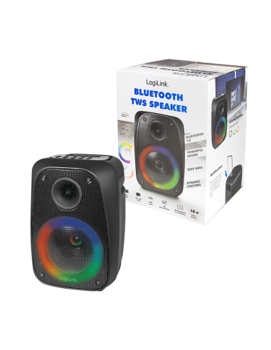 Altavoz móvil Bluetooth con luz negro