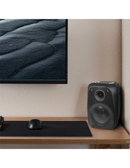 Altavoz móvil Bluetooth con luz negro