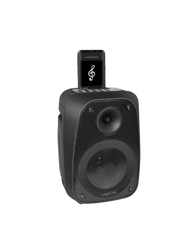 Altavoz móvil Bluetooth con luz negro