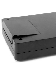 CAJA PLASTICO ABS NEGRA 144X90X30mm CON PORTAPILAS & TORNILLOS 2