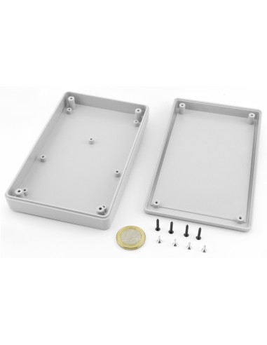 CAJA PLASTICO ABS NEGRA 144X90X30mm CON TORNILLOS