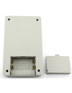 CAJA PLASTICO ABS GRIS 144X90X30mm CON PORTAPILAS & TORNILLOS 2