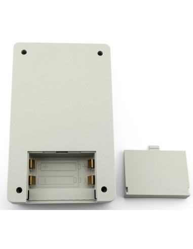 CAJA PLASTICO ABS GRIS 144X90X30mm CON PORTAPILAS & TORNILLOS