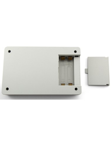 CAJA PLASTICO ABS GRIS 144X90X30mm CON PORTAPILAS & TORNILLOS