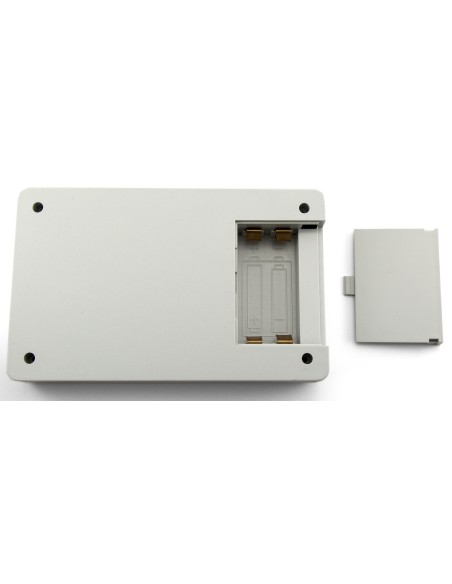 CAJA PLASTICO ABS BLANCA 144X90X30mm CON PORTAPILAS & TORNILLOS