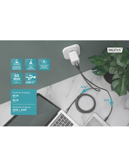 Cargador USB-C, 2 puertos