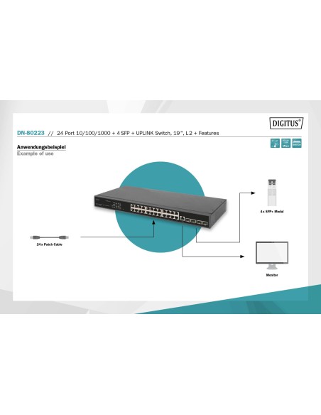 Switch de 24 puertos 10/100/1000