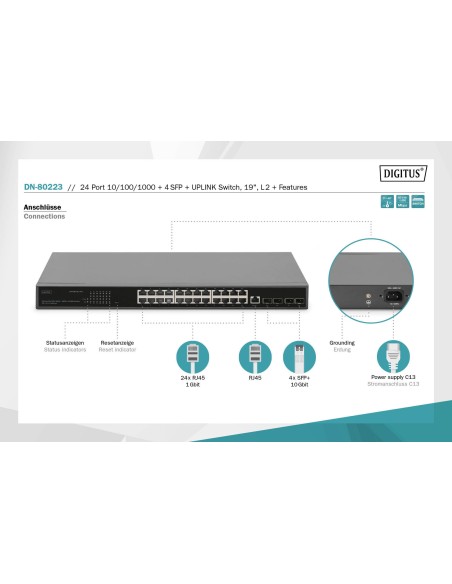 Switch de 24 puertos 10/100/1000