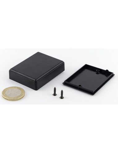 CAJA MINIATURA PLASTICO NEGRA 50x39x14mm