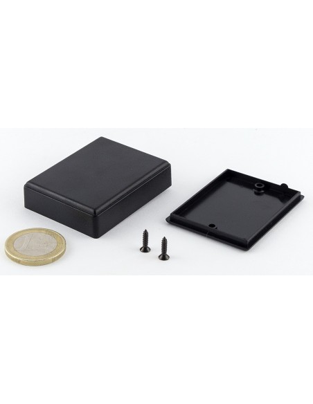CAJA MINIATURA PLASTICO NEGRA 50x39x14mm
