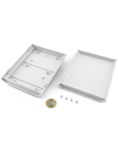 CAJA PLASTICO ABS 140X110X35mm GRIS SOBREMESA