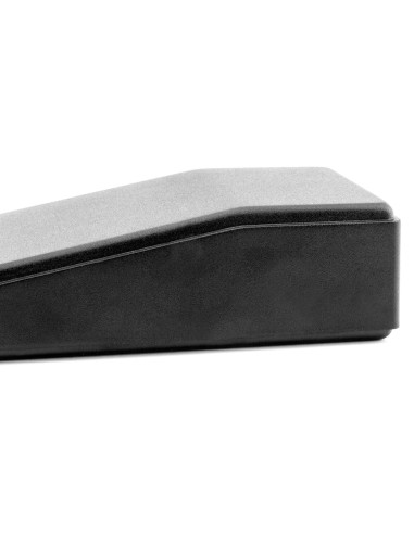 CAJA PLASTICO ABS TIPO PUPITRE 120x56x18-35mm. NEGRA