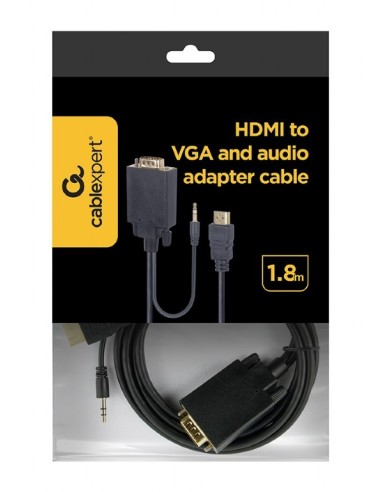 CABLE HDMI A VGA CON AUDIO 1.8
