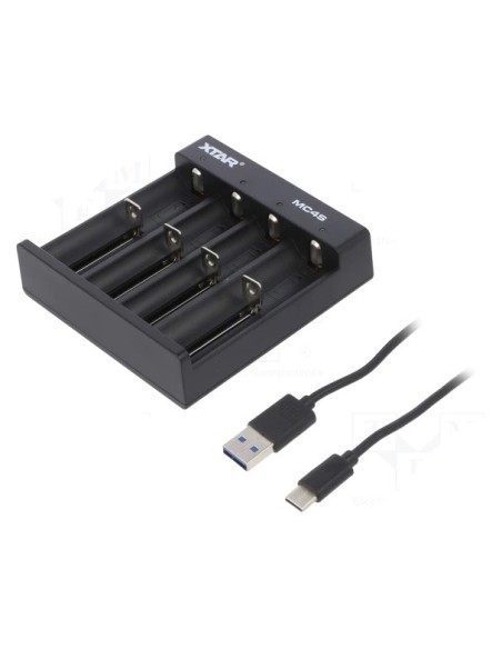 CARGADOR 4 BATERIAS LI-ION - NI-MH - NI-CD - SIN PANTALLA-  ECONOMICO