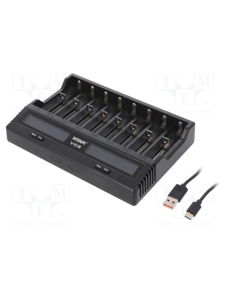 CARGADOR 8 BATERIAS LI-ION - NI-MH - NI-CD  AUTOMATICO