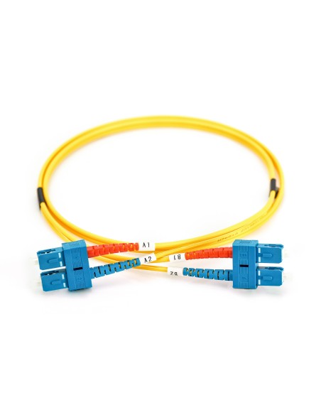 Cable de conexión modo único de fibra óptica de 2m, SC/SC