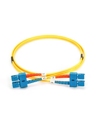 Cable de conexión modo único de fibra óptica 5m, SC/SC