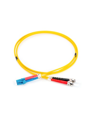 Cable de conexión modo único de fibra óptica de 2m, LC/ST