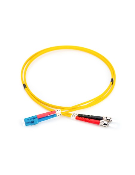 Cable de conexión modo único de fibra óptica de 2m, LC/ST