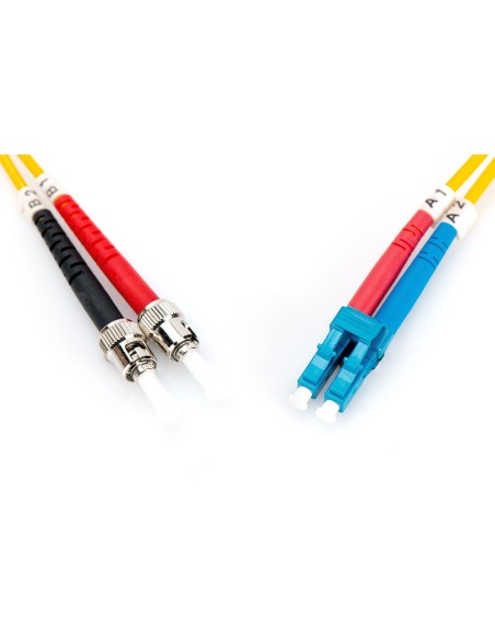 Cable de conexión modo único de fibra óptica de 3m, LC/ST