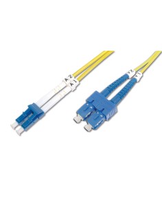 Cable de conexión modo único de fibra óptica de 3m, LC/SC