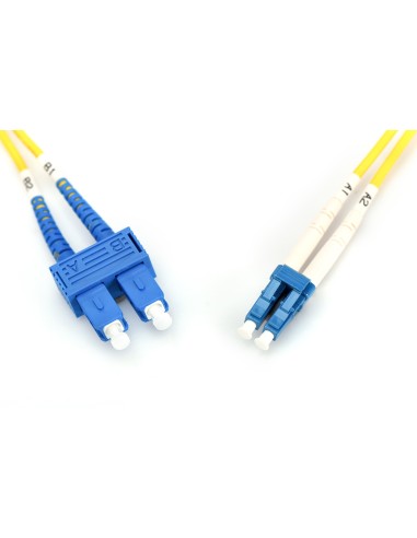 Cable de conexión modo único de fibra óptica de 5m, LC/SC