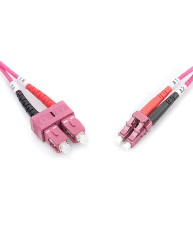 Cable de conexión multimode de fibra óptica, OM4, LC/SC