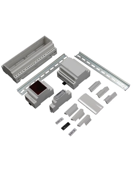 KIT CAJA PARA CARRIL DIN TAMAÑO 5 MODULOS