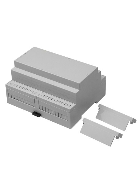 KIT CAJA PARA CARRIL DIN TAMAÑO 6 MODULOS