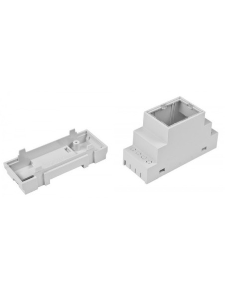 CAJA PARA CARRIL DIN TAMAÑO 2 MODULOS TAPA TRANSPARENTE