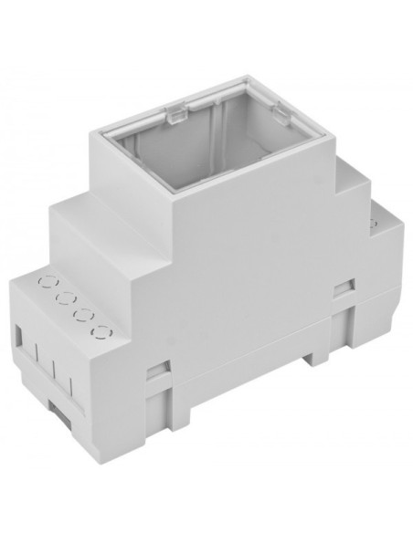 CAJA PARA CARRIL DIN TAMAÑO 2 MODULOS TAPA TRANSPARENTE