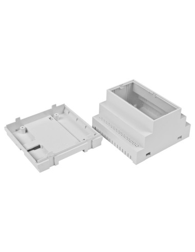 CAJA PARA CARRIL DIN TAMAÑO 5 MODULOS TAPA TRANSPARENTE