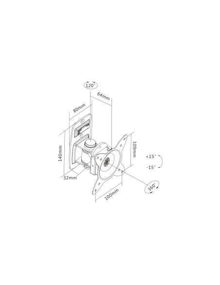Soporte de pared universal giratorio
