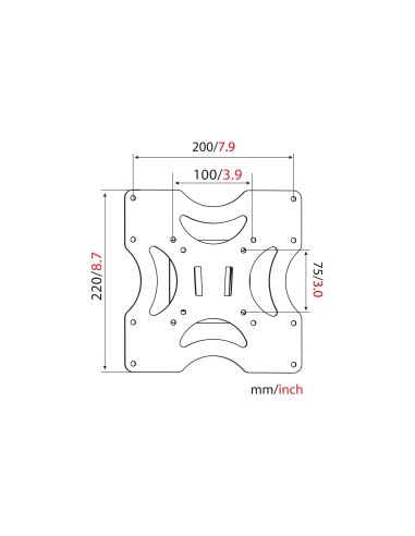 Soporte universal de pared para TV/monitor, 37 pulgadas