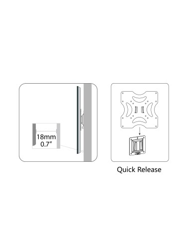 Soporte universal de pared para TV/monitor, 37 pulgadas