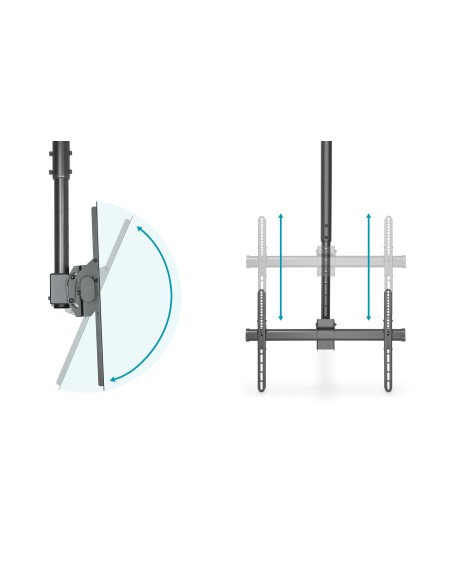 Soporte universal de techo para televisor con ajuste de altura telescópico