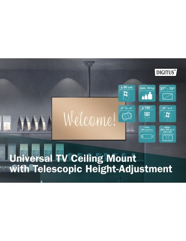 Soporte universal de techo para televisor con ajuste de altura telescópico
