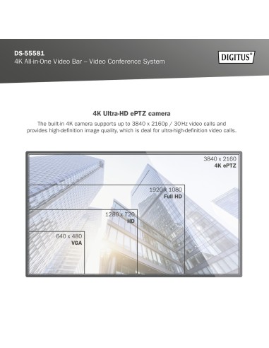 Barra de vídeo 4K All-In-One - sistema de videoconferencia