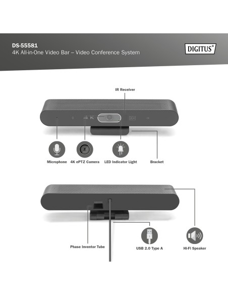 Barra de vídeo 4K All-In-One - sistema de videoconferencia