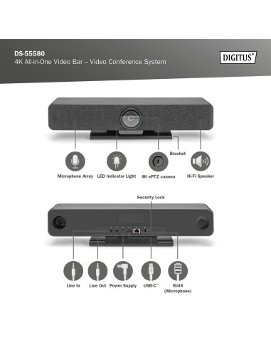 Barra de vídeo 4K All-In-One - sistema de videoconferencia
