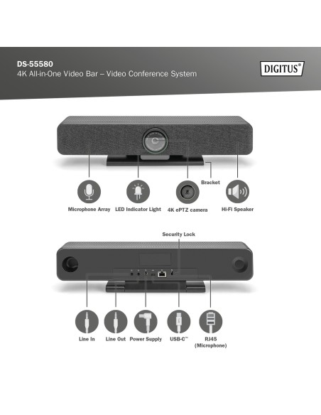 Barra de vídeo 4K All-In-One - sistema de videoconferencia