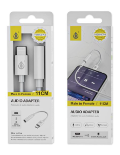 Adaptador Lightning macho a Jack stereo 3.5mm hembra 2