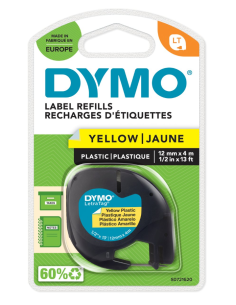 CINTA DYMO PLASTICO AMARILLO