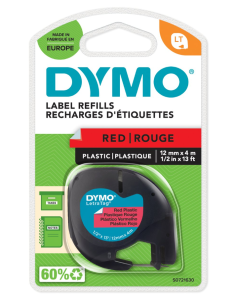 CINTA DYMO PLASTICO ROJA