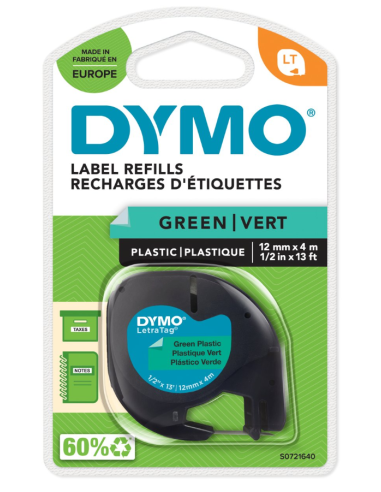 CINTA DYMO PLATICO VERDE